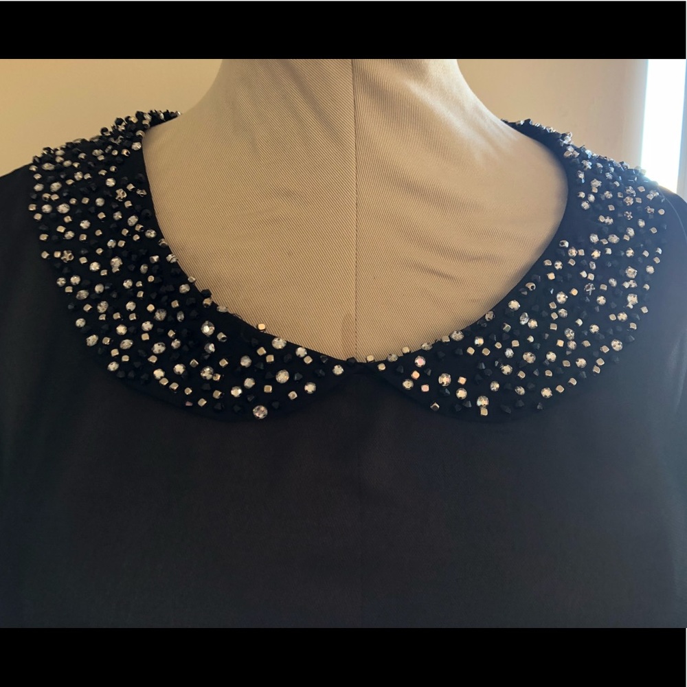 Vince Camuto sheer blouse with fancy collar